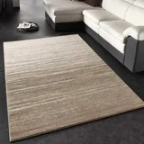 Paco Home Moderner Designer Teppich Kurzflor Flachflor Velours Farbverlauf In Creme Beige, Grösse:120x170 cm