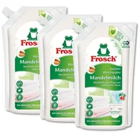 FROSCH Frosch Weichspüler Mandelmilch 1 Liter pflegend mit Mandelmilch (3er P Weichspüler