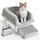 Vevor Katzentoilette XL Silber