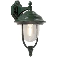 Konstsmide LED Außenwandleuchte, Landhaus Laterne hängend Höhe 46cm, Grün