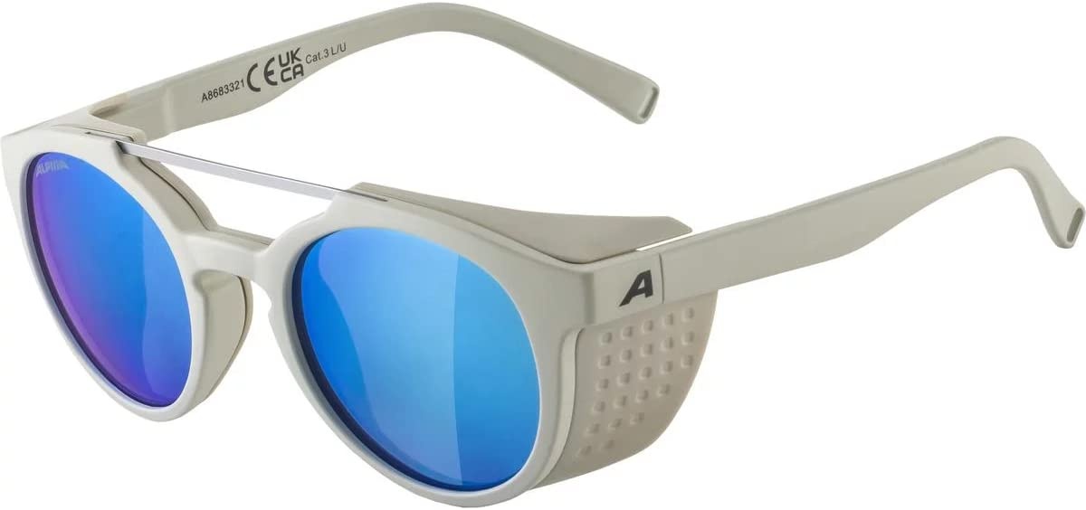 ALPINA GLACE - Verspiegelte und Bruchsichere Sonnenbrille Mit 100% UV-Schutz Für Erwachsene, cool-grey matt, One Size