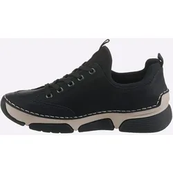 Sneaker RIEKER, Damen, Gr. 40, schwarz, Lederimitat, sportlich, Schuhe