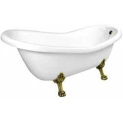 RETRO freistehende Badewanne 170x78x72cm, Füsse Bronze