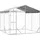 vidaXL Hundezwinger 3 x 3 x 2,5 m Stahl Silber