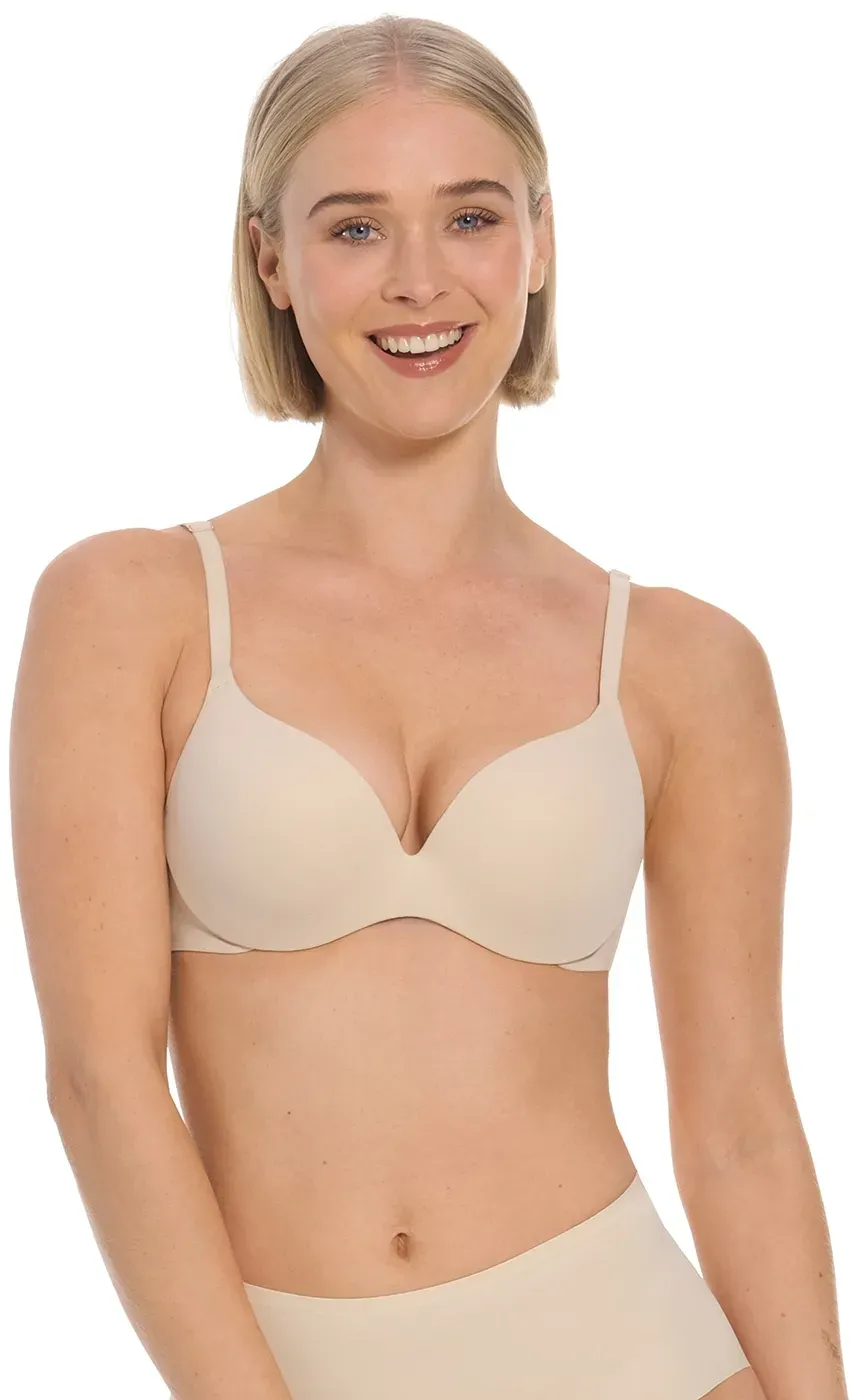Push-up-BH MAGIC BODYFASHION, Damen, Gr. 85, Cup C, latte, Microtouch, Obermaterial: 80% Polyamid, 20% Elasthan, BHs Push-up-BH