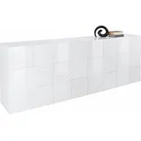 INOSIGN Sideboard »Miro«, Breite 241 cm mit dekorativem Siebdruck, weiß