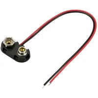 TRU Components TC-13220608 Batterieclip 1x 9 V Block Druckknopfanschluss