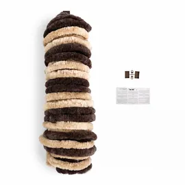 Lemodo Flauschvorhang 90 x 200 cm Braun/Beige Fliegenschutz