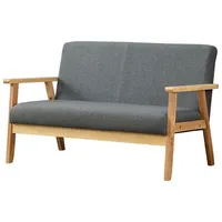 OUNUO Sofa 2 Sitzer Sofa Couch Loungesofa Modern und Skandinavisch Dunkelgrau grau