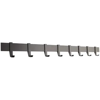 Designfabrik Hamburg Moderne, Schwarz, Metall, Rechteckig, 80x7x5 cm, Garderobe, Garderobenleisten & Garderobenhaken | Kleiderstange Wandmontage | mind. 14 Tage Rückgaberecht | Schwarz