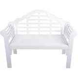 Garden Pleasure Gartenbank PATTAYA 985181 weiß Holz 124,0 cm