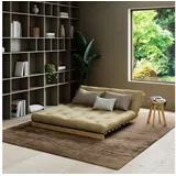 Karup Design Daybett Daybett Roots Schlafsofa – Gästebett & Sofa aus FSC®-Kiefer, Inkl. Futonmatratze, in mehreren Größen & Farben erhältlich beige|braun 140 cm x 85 cm