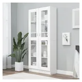 vidaXL Vitrinenschrank 82,5 x 30,5 x 185,5 cm Weiß