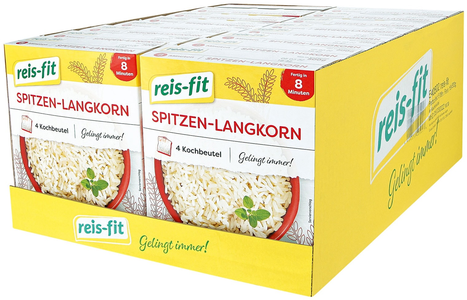 reis-fit Langkornreis 8 Minuten 500 g, 16er Pack