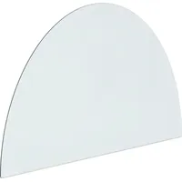 VidaXL Funkenschutzplatte Glas Halbrund 800x500 mm