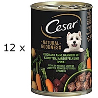 (€ 6,24/kg)  Cesar Natural Goodness Lamm - ohne Getreide: 12 Dosen zu 400 g
