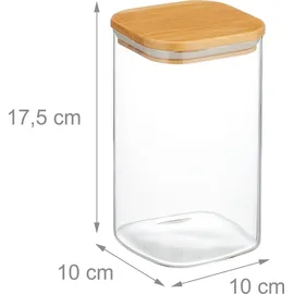 Relaxdays Vorratsglas 1200 ml 3 St.