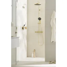 Schöner Wohnen Duschsystem Glaia mit Thermostat Mattgold 114