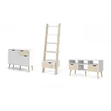 VCM Ebuy24, Regal Delta Komb. 75376/01Weiss Eiche Struktur