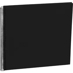 Uni Economy Fotoalbum groß schwarz mit schwarzen Karten