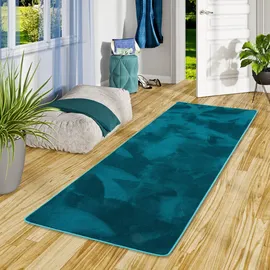 Snapstyle Luxus, Petrol, Textil, 100x400 cm, Teppiche & Böden, Teppiche, Teppichläufer