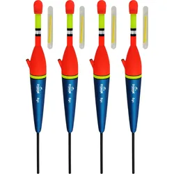 Knicklicht Durchlaufpose inkl. 4 Knicklichter 4, 6, 8, 10g als 4er Set blau 8G