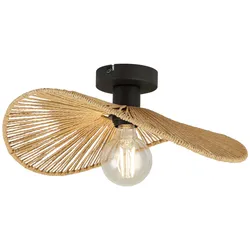 Deckenleuchte BLI in Schwarz/Natur max. 25 Watt Deckenlampe
