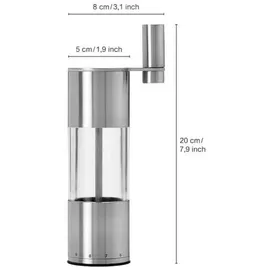 AdHoc MP57 Pfeffermühle 20 cm Silber unbefüllt