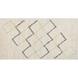 Teppich Baumwolle beige 80 x 150 cm TEZPUR