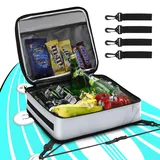 Paddle Board Kühltasche, wasserdichte Surf Sup Deck Kühltasche, isoliert, auslaufsicher, 10 Dosen, Sup Paddle Board Zubehörtasche für Stand Up Paddleboard und Kajak (Gray)