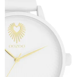 Oozoo Damen Armbanduhr Timepieces Analog Leder weiß UOC11343 - Weiß