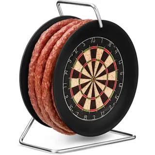 WURSTBARON® Wurst Kabeltrommel im Dartboard Design, 3,5m Wurst nach Krakauer Art, hochwertige Qualität und rauchiges Aroma, lustiges Geschenk, 240 g