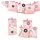 Frau Wundervoll DIY Adventskalender zum Befüllen Bescherung rosa Stern 13x16,5cm