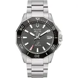 Bulova Analog 'Marine Star C Series Hpq Precisionist' Herren Uhr  96B434 - Silber/Schwarz