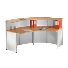 Kerkmann Anbautheke Genua gebogen, buche, silber 126,5 x 80,0 x 72,0 cm