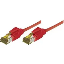 Tecline Patchkabel S/FTP, PiMF, Cat 6a, rot, 7,5 m Für 10 Gigabit/s, halogenfrei, mit Draka-Kabel und Hirosesteckern TM31 (bisherige Bezeichnung S/STP) (72207R)