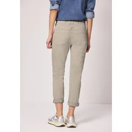 STREET ONE Damen, Gr. 29, Länge 28, beige washed, Jeans, 81% Baumwolle, 17% Polyester, 2% Elasthan, unifarben, knöchelfrei, Jeans, im loose fit