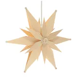 Fensterschmuck Kieferstern doppelt el. Beleuchtet Mitte mit Stern 32x32x10cm NEU