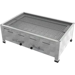 ChattenGlut Professional 4er Holzkohle Bräter Tischgerät Grill mit Rost 810X530x300mm