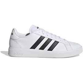adidas Herren Grand Court Sneakers, Ftwr White/Core Black/Ftwr White, 46 EU