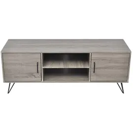 vidaXL TV-Schrank Lowboard 120x40x110 cm Grau Metall