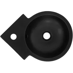 LuxeBath Keramik Eck- Waschtisch Waschbecken Handwaschbecken mit Überlauf 450x330x130 mm