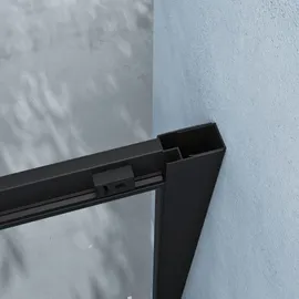 SoGood doporro Duschkabine Duschabtrennung Viertelkreis Bxtxh 80x80x190 cm Klarglas Esg-sicherheitsglas mit Nano-beschichtung Ravenna32k schwarz - Schwarz