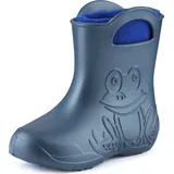 Ladeheid Eva Kinder Jungen Mädchen Gummistiefel Regenschuhe gefüttert LA-CA-03 (Metallisches Blau/Marineblau-2, 22/23 Eu) - 22/23
