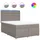 vidaXL Boxspringbett mit Matratze Taupe 140x200 cm Stoff