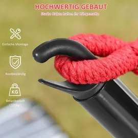 Outsunny Hängemattengestell 3m Hängemattenständer mit Zugseil Garten Strand