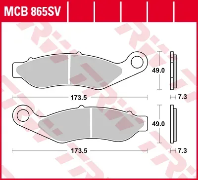 TRW Lucas MCB865SV Sinterbelag