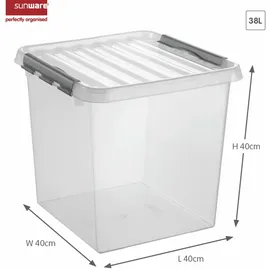 SUNWARE Aufbewahrungsbox Q-line 40 x 40 x 40 cm 1-tlg. transparent