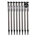 bmf-versand Solarleuchten Garten 8er Set Edelstahl Weg Solarlampe Außen Außenleuchte Solar - Weiß