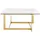 Beliani Couchtisch Transparent/Gold Eiche 80 x 40 cm